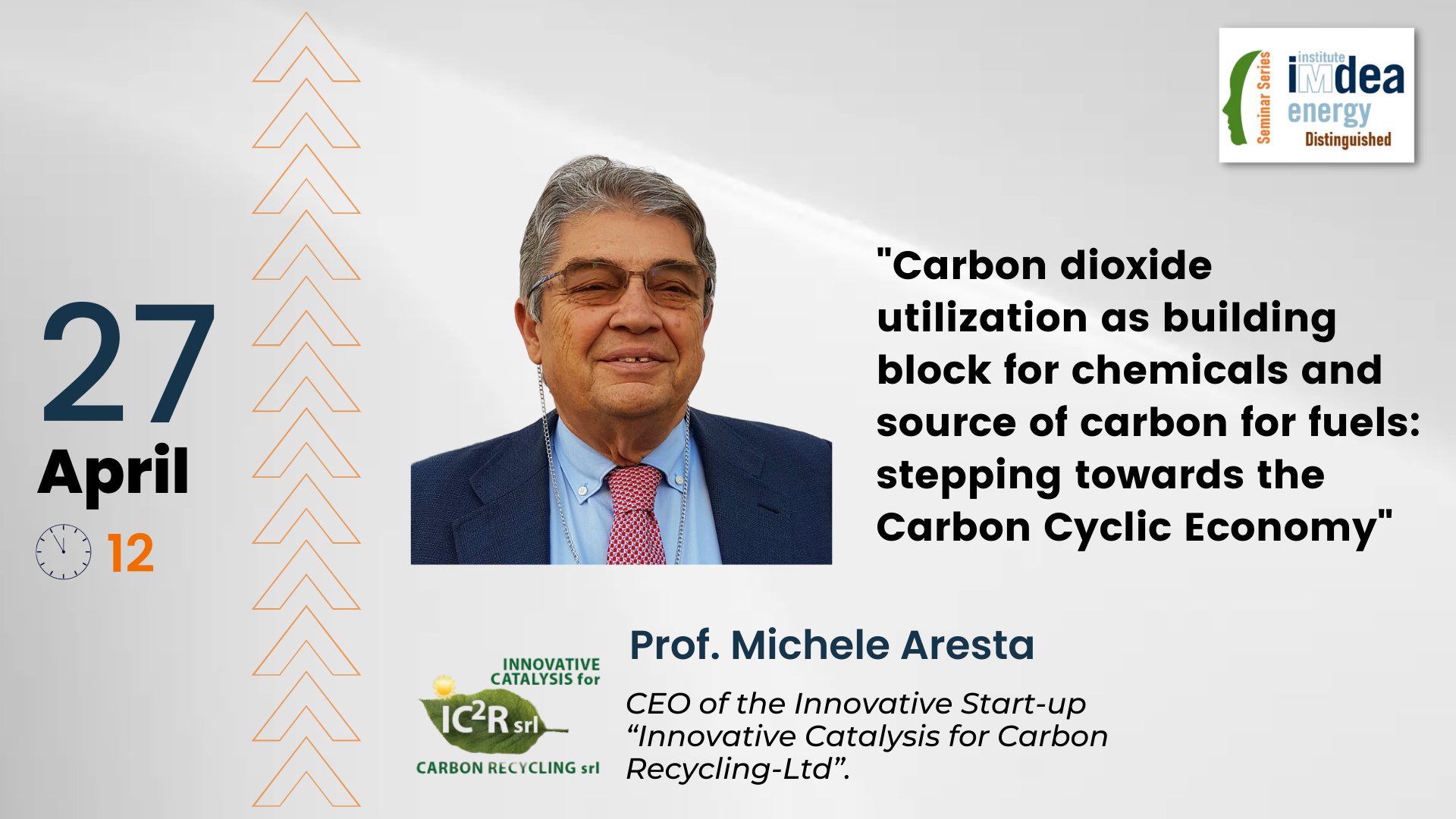 Distinguished Seminar Carbon dioxide utilization as building